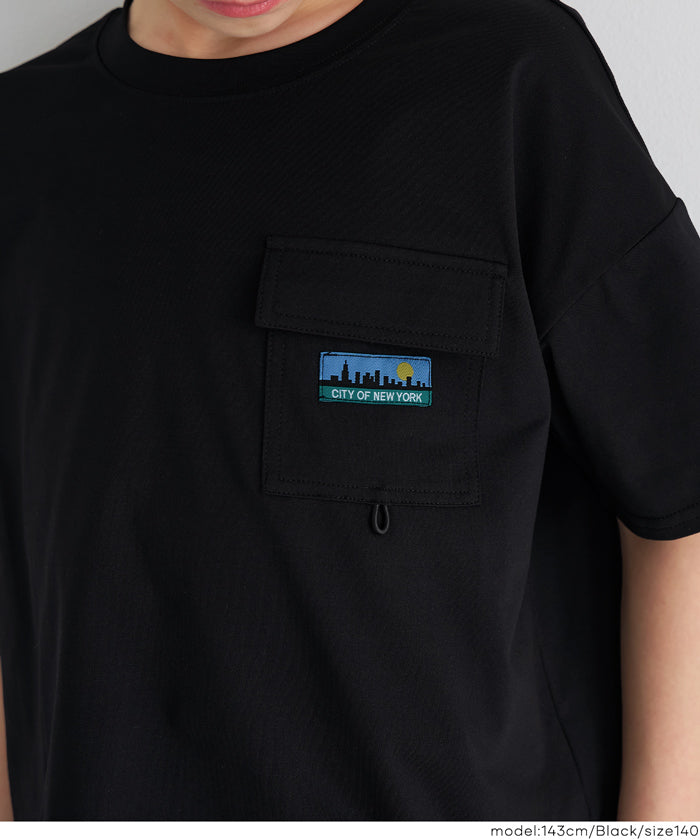 セール☆990円→790円 ネームストレッチ半袖Tシャツ キッズ メール便