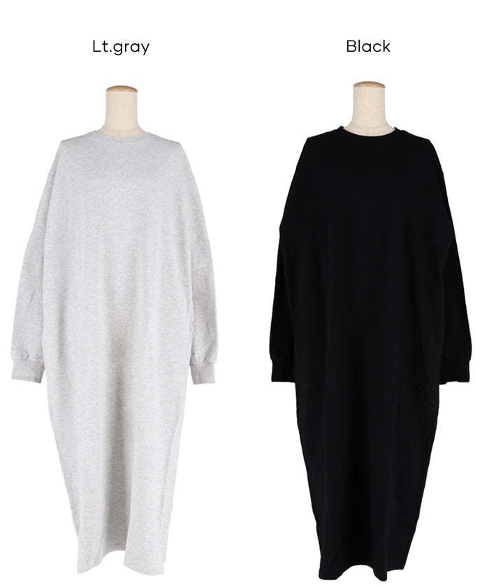 セール☆2990円→2490円 ミニ裏毛長袖スウェットワンピース レディース セール☆2990円→2490円 ミニ裏毛長袖スウェットワンピース レディース