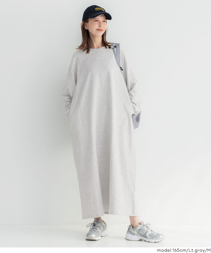 ミニ裏毛長袖スウェットワンピース レディース メール便不可 – coca