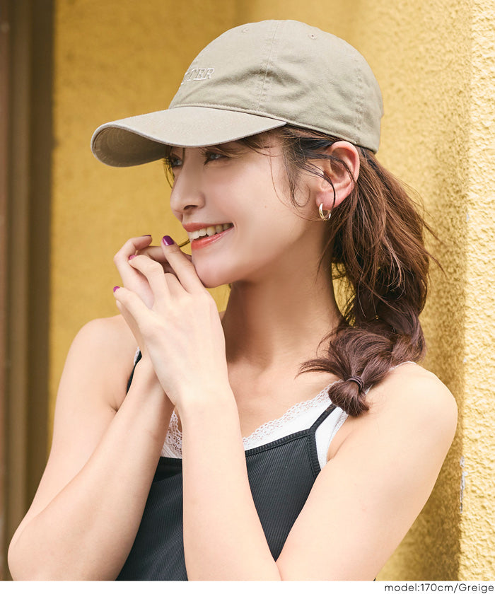 ウォッシュドロゴキャップ レディース メール便不可【西山茉希様着用