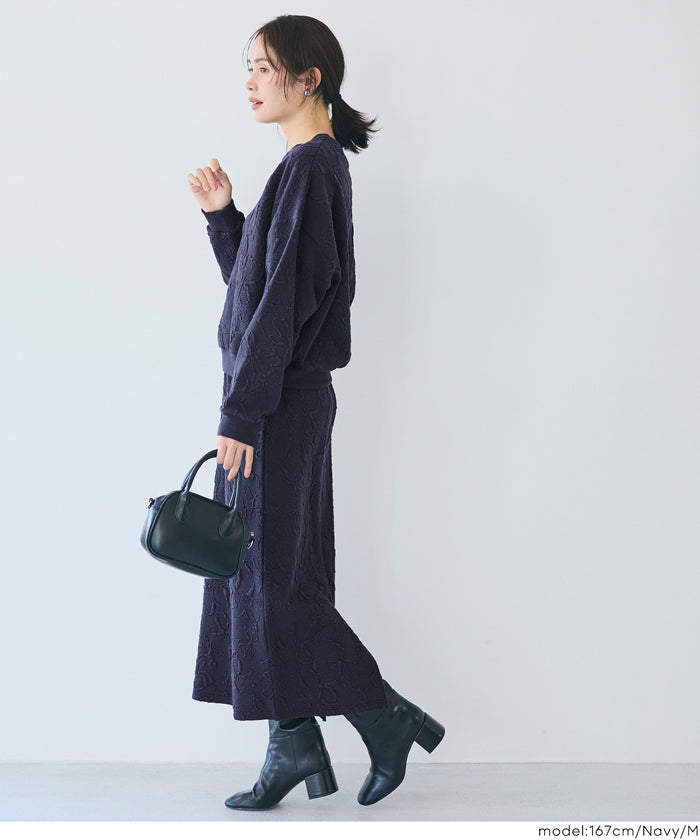 膨れジャカードスウェットスカート レディース メール便不可 – coca