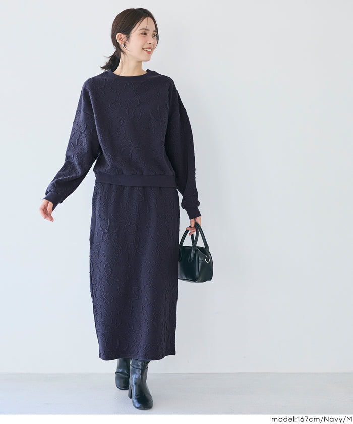 膨れジャカードスウェットスカート レディース メール便不可 – coca