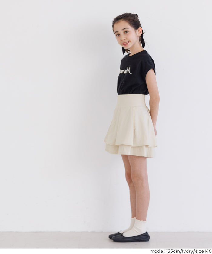 Katie STASH GIRL ベロアスカート　ホワイト XS ネコ EAZY TEX ダブルフリルスカート キッズ メール便不可 – coca公式ストア