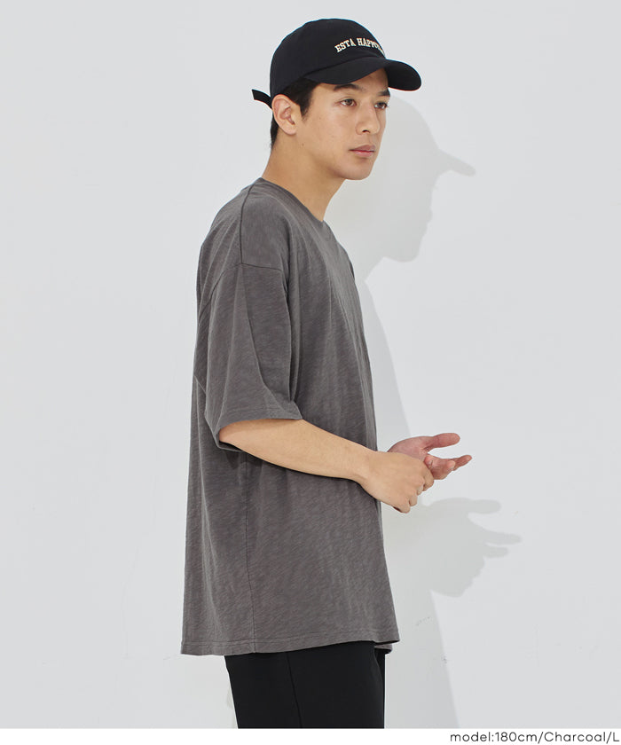 セール☆1490円→790円 スラブコットンTシャツ メンズ メール便不可