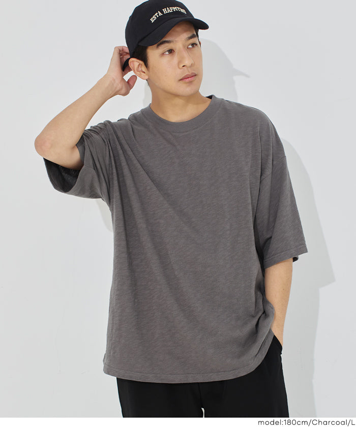 セール☆1490円→790円 スラブコットンTシャツ メンズ メール便不可