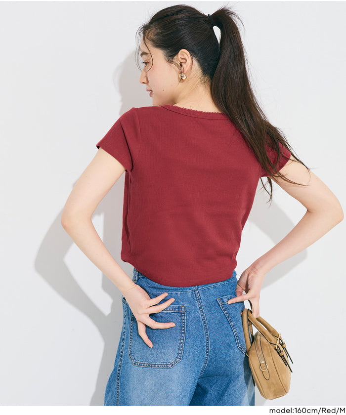 リブヘンリーネックTシャツ レディース メール便可 – coca公式ストア