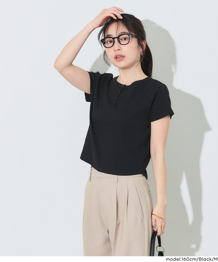 リブヘンリーネックTシャツ レディース メール便可 – coca公式ストア