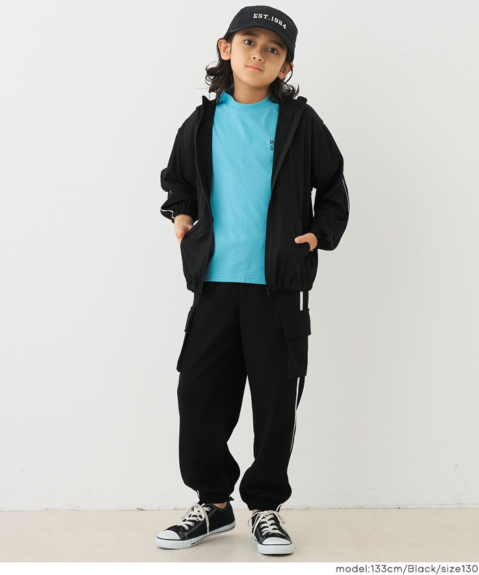 セール☆1490円→1290円 エンボスジョガーパンツ キッズ メール便不可