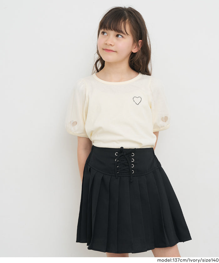 セール ☆1490円→990円 袖ハートトップス キッズ メール便不可 – coca