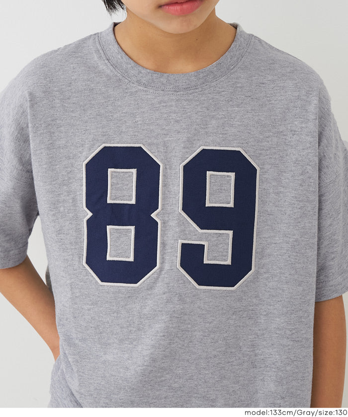 セール☆990円→790円 ナンバーワッペンTシャツ キッズ メール便不可