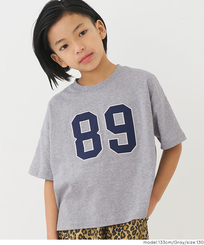 セール☆990円→790円 ナンバーワッペンTシャツ キッズ メール便不可