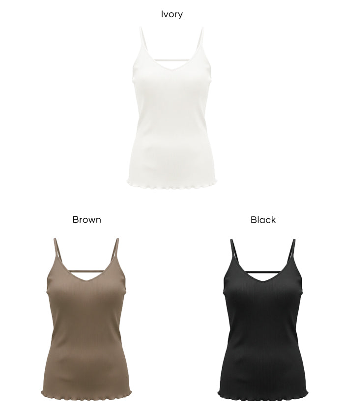 OUT BRA バックオープンVネックキャミソール レディース メール便不可
