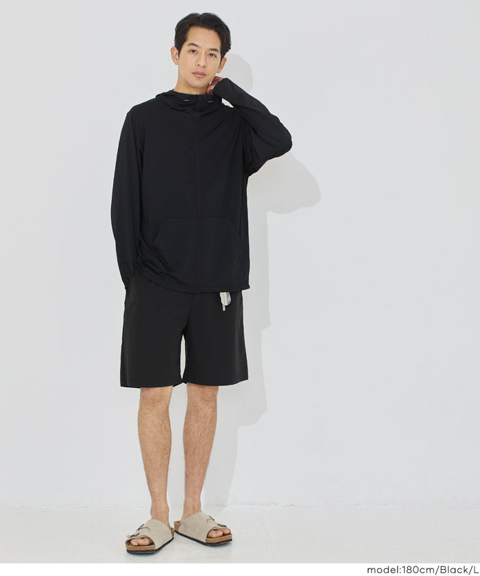 4WAYストレッチZIPポケット付きショートパンツ メンズ メール便不可