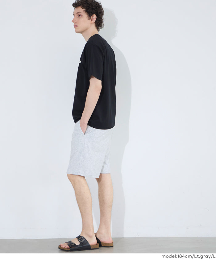 パイル地サイドZIPポケット付きショートパンツ メンズ メール便不可