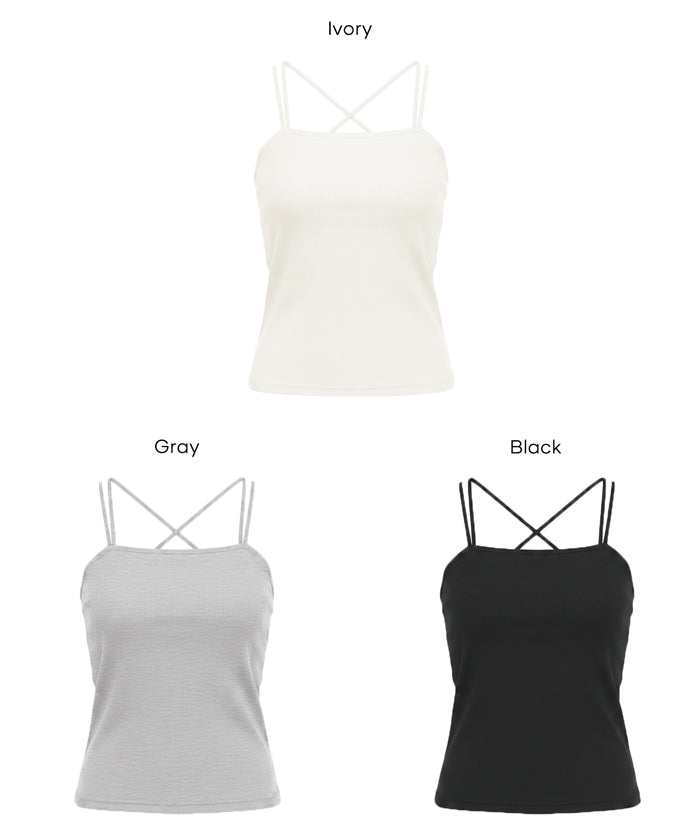 セール☆1690円→990円 OUT BRA バッククロスキャミソール レディース