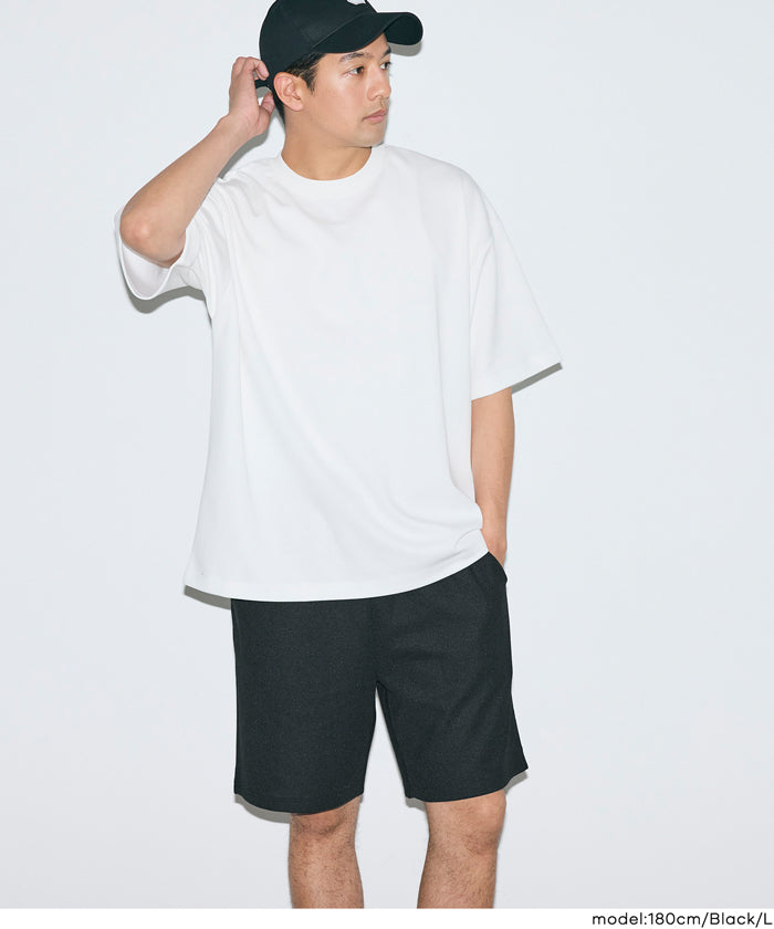 セール☆1490円→1290円 変形鹿の子サイドZIP付きショートパンツ