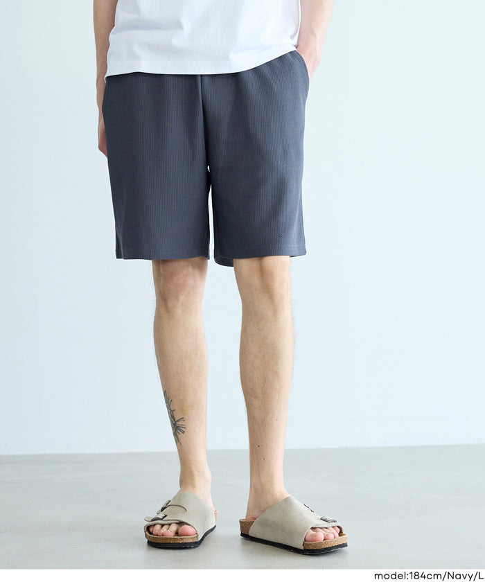 セール☆1490円→1290円 変形鹿の子サイドZIP付きショートパンツ