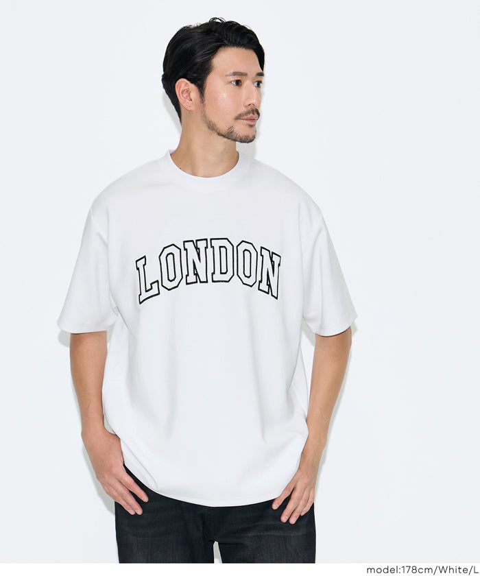 セール ☆1990円→990円 スムースロゴ刺繍Tシャツ メンズ メール便不可