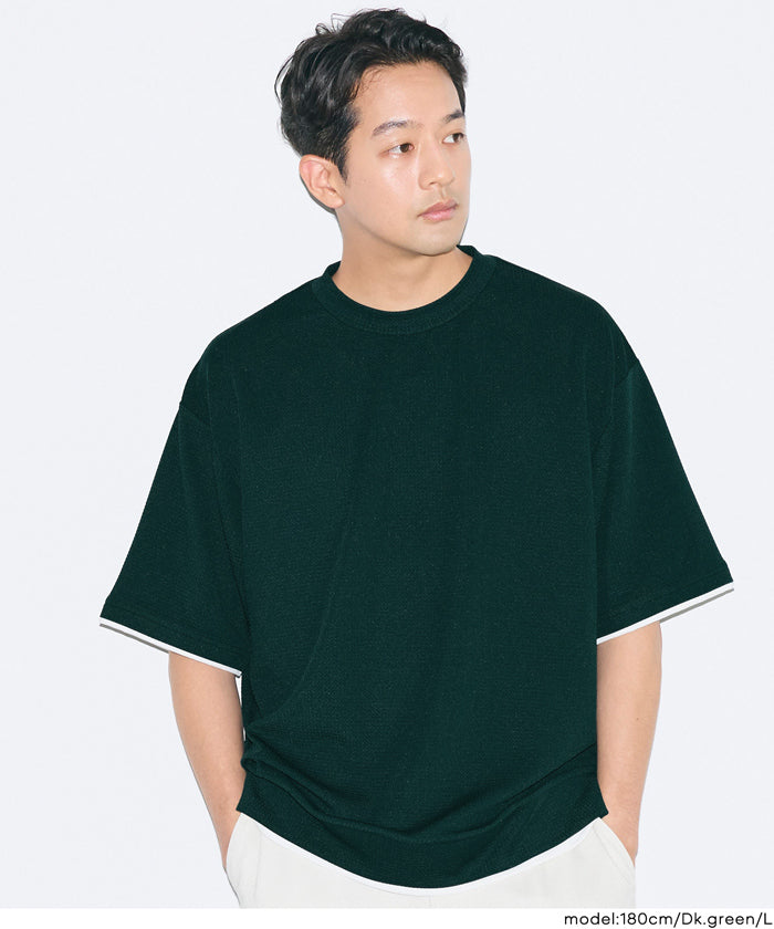 ライトエンボスレイヤード風半袖Tシャツ メンズ メール便不可 – coca