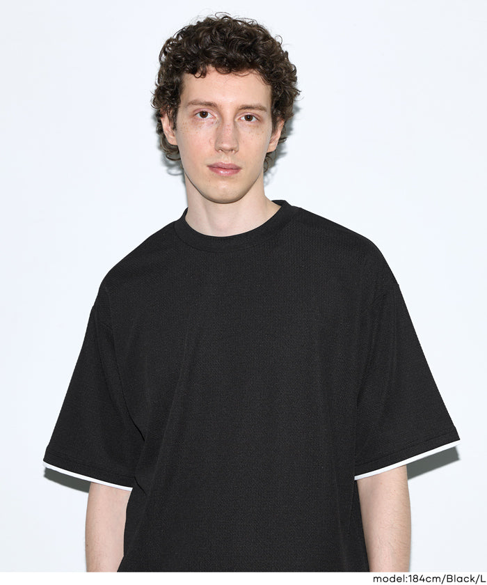 ライトエンボスレイヤード風半袖Tシャツ メンズ メール便不可 – coca