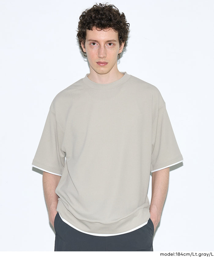ライトエンボスレイヤード風半袖Tシャツ メンズ メール便不可 – coca