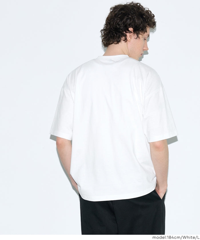 胸ポケットワンポイントデザイン半袖Tシャツ メンズ メール便不可
