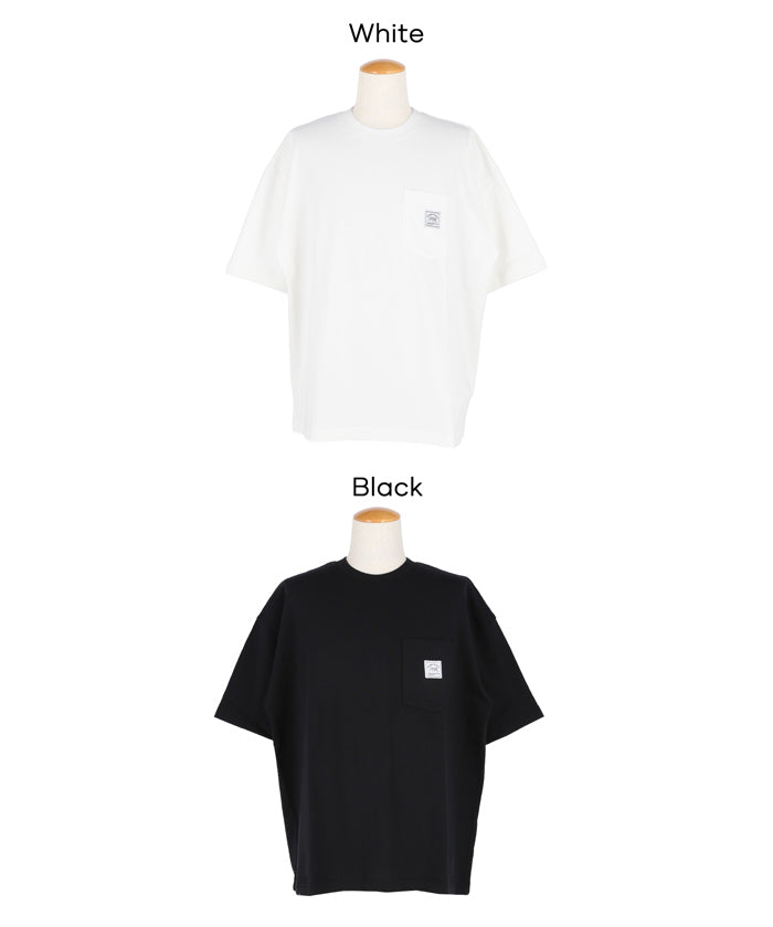 胸ポケットワンポイントデザイン半袖Tシャツ メンズ メール便不可