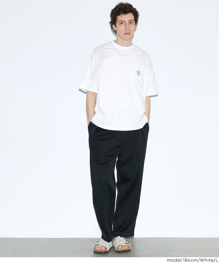 胸ポケットワンポイントデザイン半袖Tシャツ メンズ メール便不可