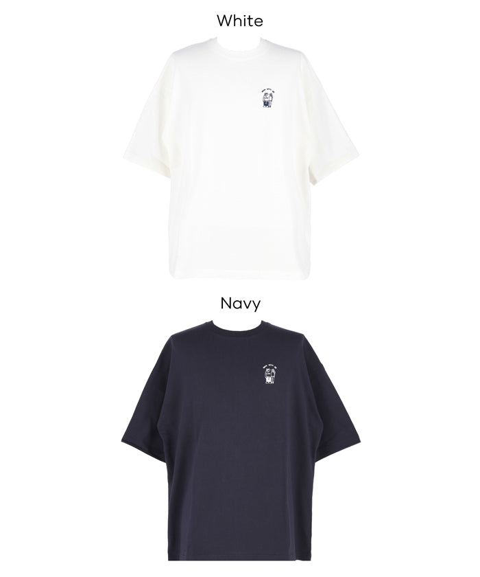 45R 漆黒　半袖Tシャツ コットン100% ★★★ユニセックス ベアワンポイント胸刺繍半袖Tシャツ メンズ メール便不可 – coca公式ストア