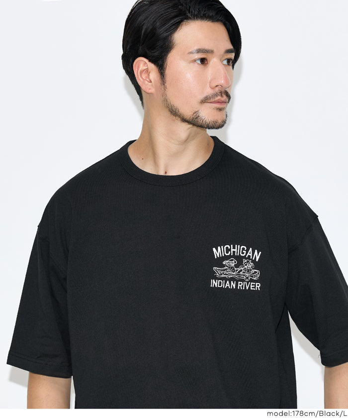 イラスト胸刺繍半袖Tシャツ メンズ メール便不可 – coca公式ストア