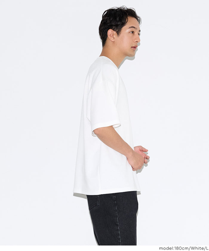 ライトソフトジャージーポケット付きワイド半袖Tシャツ メンズ メール
