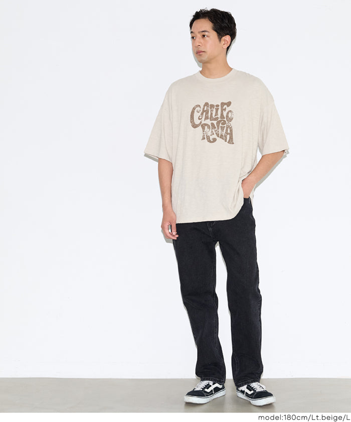 セール☆1690円→1290円 スラブコットンプリントTシャツ メンズ メール