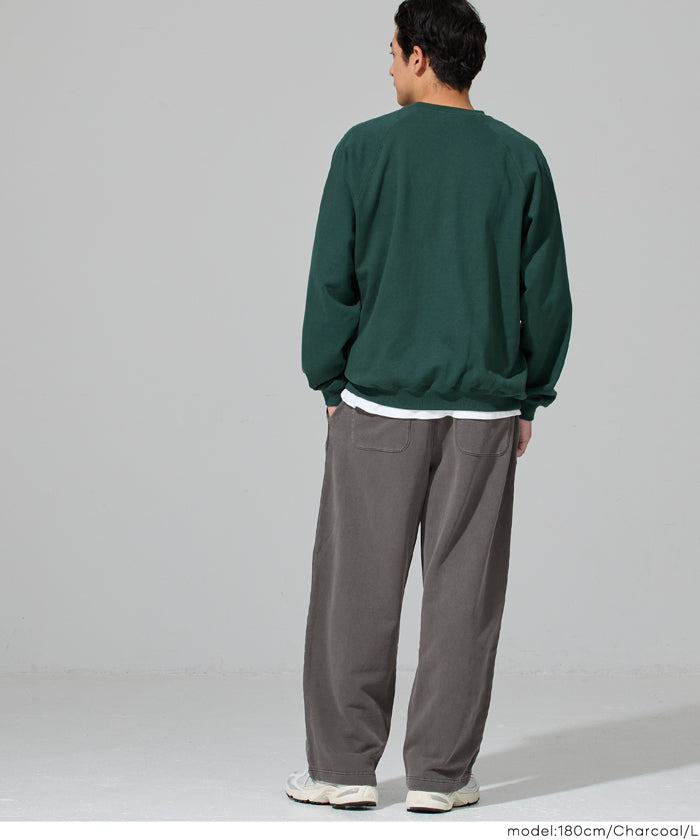 ピグメント裏毛スウェットワイドパンツ メンズ メール便不可(46