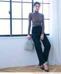 Knit Women's Turtleneck Lightweight Thin Ribbed Top Sweater Long Sleeve Plain Stretch Tight Soft Mail Delivery Available