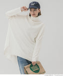 Knit Women's Turtle Knit Sweater High Neck Dolman Sleeve Elasticity Long Sleeve Maternity No Mail Delivery 22aw coca coca