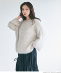 Knit Women's Shaggy Round Neck Shaggy Knit Medium Length Long Sleeve Brushed Pullover Free Shipping/No Mail Delivery 22aw