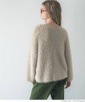 Knit Women's Shaggy Round Neck Shaggy Knit Medium Length Long Sleeve Brushed Pullover Free Shipping/No Mail Delivery 22aw