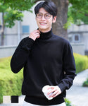 Sale ★ 1990 yen → 1490 yen Turtleneck knit men's pullover long sleeve turtleneck slim silhouette casual plain simple no mail delivery 22aw coca coca