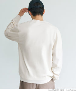 Mock neck knit men's knit pullover round neck crew neck sleeve rib