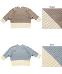 Kids 100-140 Knit Bicolor Knit Long Sleeve High Neck Off Turtle Slit Rib Girls Parents and Children Matching Children's Clothing No Mail Delivery Coca Coca