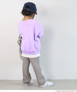 Kids 100-130 Pants Knit Pants Relaxed Pants Wide Silhouette Elastic Waist Girls Kids Original Children's Clothing No Mail Delivery Coca Coca