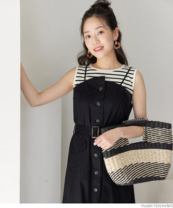 Knit Tank Top Women's Sleeveless Round Neck Stretch Ribbed Summer Knit Medium Length Mail Delivery Available 23ss coca coca