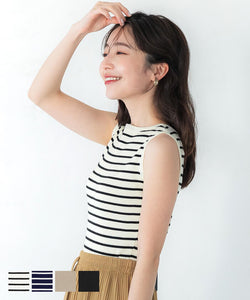 Knit Tank Top Women's Sleeveless Round Neck Stretch Ribbed Summer Knit Medium Length Mail Delivery Available 23ss coca coca