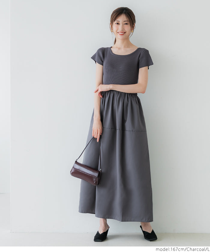 セール☆2990円→1990円 ニットドッキングワンピース レディース