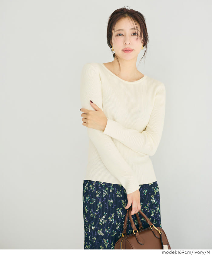 QUNG ダブルカラーラウンドヘムknit クン ダブルカラーラウンドヘムknit カラー:ブラック、グレー