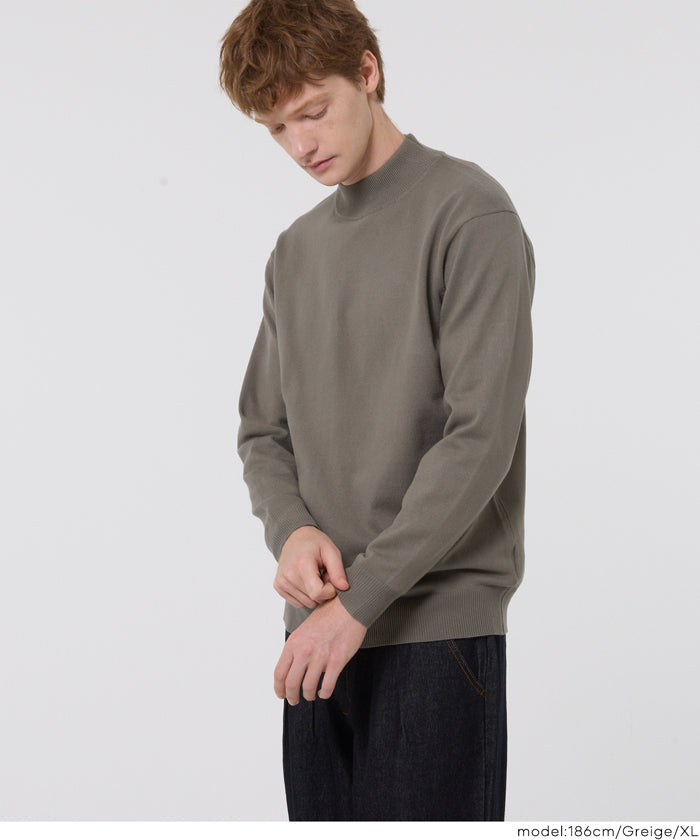 トップス cocoa6 セール☆1990円→990円 コットンタッチモックネックニットトップス