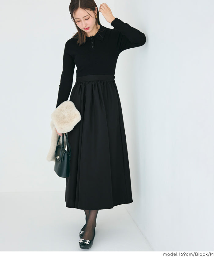 セール☆3490円→2990円 ポロニットドッキングワンピース レディース