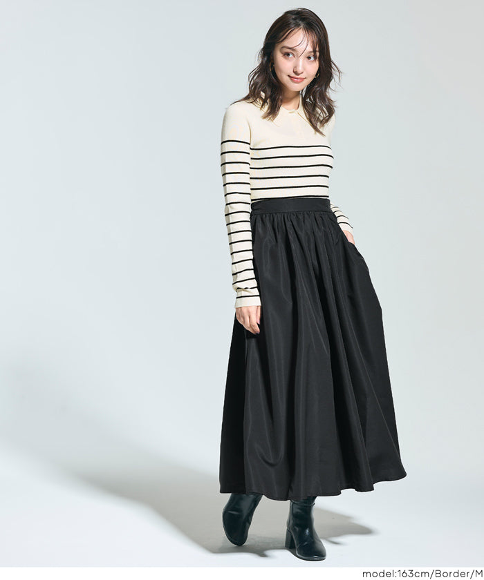 セール☆3490円→2990円 ポロニットドッキングワンピース レディース