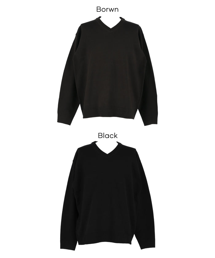 セール☆1990円→1490円 コットンタッチVネックニットトップス メンズ