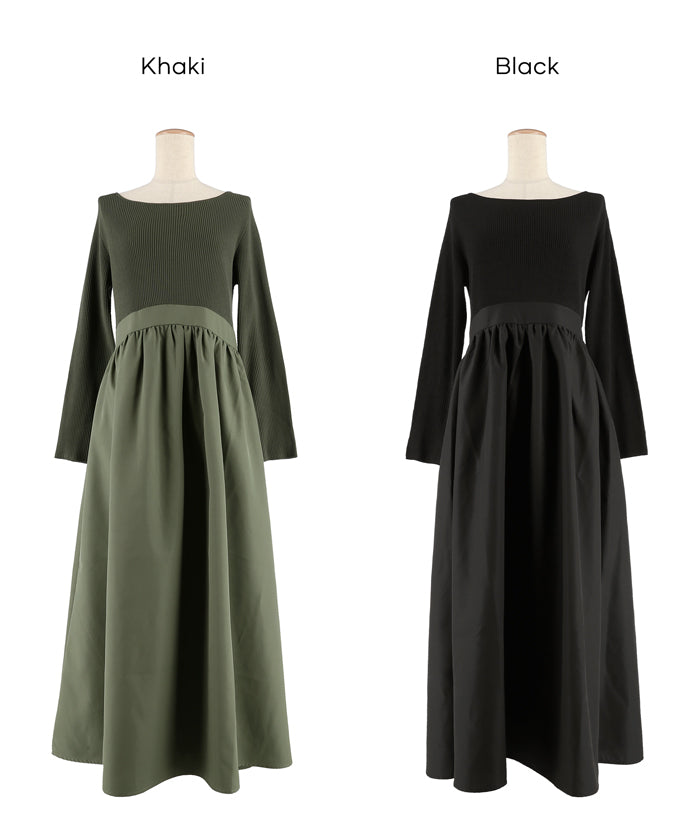 セール☆3490円→2990円ニットドッキングワンピース レディース メール